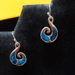 Sterling earrings with Shell inlay